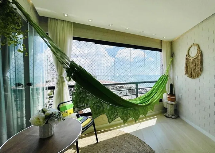 Flat Luxuoso Alto Padrao Frente Mar com 2 suites no Iate Plaza